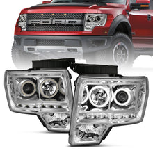 Load image into Gallery viewer, Anzo 2009-2014 Ford F-150 Projector Headlights w/ Halo Chrome (CCFL) G2
