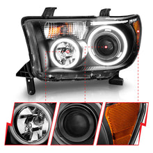 Load image into Gallery viewer, Anzo 2007-2013 Toyota Tundra Projector Headlights w/ Halo Black (CCFL)