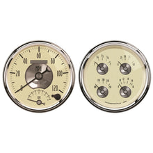 Load image into Gallery viewer, AutoMeter Gauge Kit 2 Pc. Quad &amp; Tach/Speedo 5in. Prestige Antq. Ivory 2004