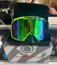 Load image into Gallery viewer, MOTORFIST OCTANE 110 GOGGLE - HI-VIS - GREEN MIRRORED TANGERINE