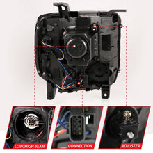 Load image into Gallery viewer, ANZO 2014-2015 Gmc Sierra 1500HD Projector Plank Style Headlight Black W/ Drl 111450