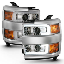 Load image into Gallery viewer, Anzo 2015-2016 Chevrolet Silverado Projector Headlights w/ Plank Style Desi