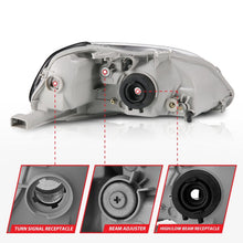 Load image into Gallery viewer, Anzo 1996-1998 Honda Civic Crystal Headlights Black