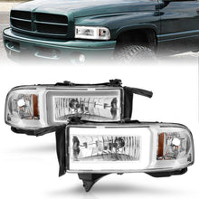 Load image into Gallery viewer, ANZO 94-02 Dodge RAM Crystal Headlight - w/ Light Bar Chrome Housing 111555