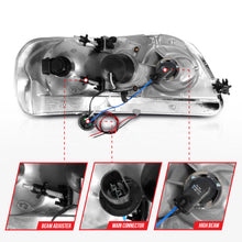 Load image into Gallery viewer, ANZO 1997-2003 Ford F-150 Projector Headlights w/ Light Bar Black Housing 111503