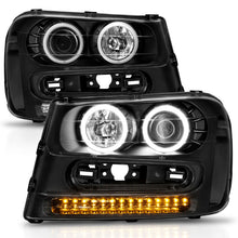 Load image into Gallery viewer, Anzo 2002-2009 Chevrolet Trailblazer Projector Headlights w/ Halo Black