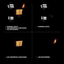 Load image into Gallery viewer, ANZO 15-17 Ford F-150 Proj Headlights w/ Plank Style Design Chrome w/ Amber Sequential Turn Signal 111409