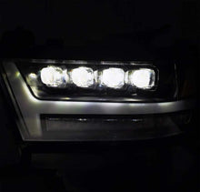 Load image into Gallery viewer, AlphaRex 19-20 Ram 1500HD NOVA LED Proj Headlights Plank Style Gloss Blk w/Activ Lght/Seq Signal/DRL 880516 *Discontinued