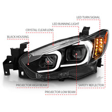 Load image into Gallery viewer, Anzo 2014-2015 Mazda 6 Projector Headlights w/ Plank Style Design Black