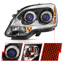 Load image into Gallery viewer, ANZO 2007-2008 Gmc Acadia Crystal Headlight Chrome Amber(OE) 111476