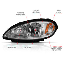 Load image into Gallery viewer, ANZO 2001-2005 Chrysler Pt Cruiser Crystal Headlight Chrome Amber (OE) 111472
