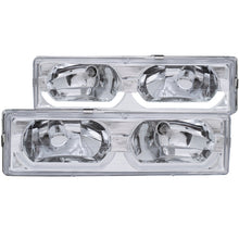 Load image into Gallery viewer, Anzo 1988-1998 Chevrolet C1500 Crystal Headlights Chrome w/ Low - Brow