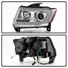 Load image into Gallery viewer, Spyder 11-13 Jeep Grand Cherokee - Light Bar Proj Headlights - Halo Model - Chro - PRO-YD-JGC11-LB-C 5085801