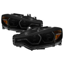Load image into Gallery viewer, Spyder 12-14 BMW F30 3 Series 4DR Projector Headlights - LED DRL - Blk Smoke PRO-YD-BMWF3012-DRL-BSM 5085047