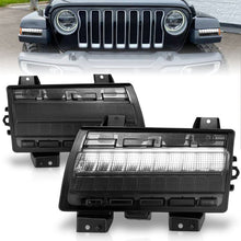 Load image into Gallery viewer, ANZO 2018-2021 Jeep Wrangler LED Side Markers Chrome Housing Smoke Lens w/ Seq. Signal Low Config 511087