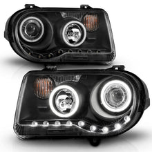 Load image into Gallery viewer, Anzo 2005-2010 Chrysler 300C Projector Headlights w/ Halo Black (CCFL) G2