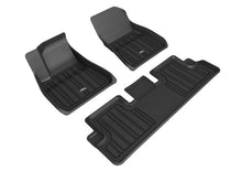 Load image into Gallery viewer, 3D MAXpider 2020-2022 Tesla Model 3 Elitect 1st &amp; 2nd Row Floormats - Black E1TL02601809