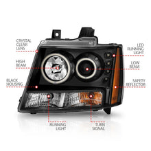 Load image into Gallery viewer, Anzo 2007-2013 Chevrolet Avalanche Projector Headlights w/ Halo Black(CCFL)