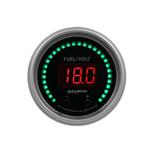 Load image into Gallery viewer, Autometer 52.4mm Black Switchable 0-100 Fuel Level / 8-18V Voltmeter Sport-Comp Elite Digital Gauge 6709-SC