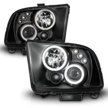Load image into Gallery viewer, Anzo 2005-2009 Ford Mustang Projector Headlights w/ Halo Black