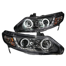 Load image into Gallery viewer, Anzo 2006-2011 Honda Civic Projector Headlights w/ Halo Black (CCFL)