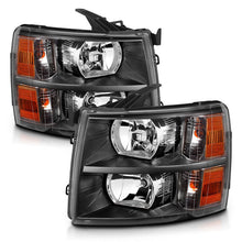 Load image into Gallery viewer, Anzo Chevy Silverado 07-13 Crystal Headlight Black Amber