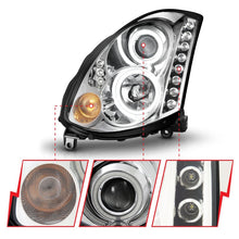 Load image into Gallery viewer, Anzo 2003-2007 Infiniti G35 Projector Headlights w/ Halo Chrome (CCFL)