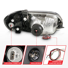 Load image into Gallery viewer, ANZO 00-04 Toyota Tundra (Reg/Acc Cab Only) Crystal Headlights w/Lgt Bar Chrome w/Corner Lights 2pc 111580