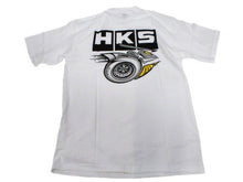 Load image into Gallery viewer, HKS Small Drift Performance White Turbee T-Shirt