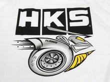 Load image into Gallery viewer, HKS Small Drift Performance White Turbee T-Shirt