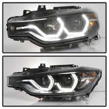 Load image into Gallery viewer, Spyder 12-14 BMW F30 3 Series 4DR Projector Headlights - LED DRL - Black (PRO-YD-BMWF3012-DRL-BK) 5084347
