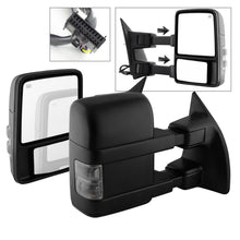 Load image into Gallery viewer, SPYDER xTune Ford SuperDuty 08-15 Extendable Heated Mirrors w/ LED Signal Smoke MIR-FDSD08S-PW-SM-SET 9935831