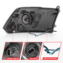 Load image into Gallery viewer, ANZO 2009-2018 Dodge Ram 1500 Crystal Headlights w/ Light Bar Black Housing 111515