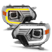 Load image into Gallery viewer, ANZO 12-15 Toyota Tacoma Projector Headlights - w/ Light Bar Switchback Chrome Housing 111557
