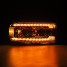Load image into Gallery viewer, AlphaRex 02-05 Dodge Ram 1500 LUXX LED Proj Headlights Plank Style Chrome w/Activ Light/Seq Signal 880568 *Discontinued