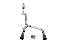 Load image into Gallery viewer, Corsa 07-18 Jeep Wrangler JKU 3.6L/3.8L 2.75in Sport Cat-Back Exhaust w/ 4in American Flag  BlacTips 21122BLKUSA