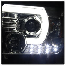 Load image into Gallery viewer, Spyder GMC Sierra 14-16 Projector Headlights Light Bar DRL Chrome PRO-YD-GS14-LBDRL-C 5080622