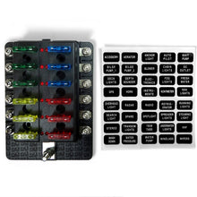 Load image into Gallery viewer, 12 Way Standard LED Circuit Screw Fuse Block