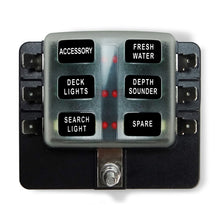 Load image into Gallery viewer, 12v 6 Piece Fuse power block aka power panel