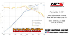 Load image into Gallery viewer, HPS Performance HPS Red Reinforced Silicone Post MAF Air Intake Hose Kit Nissan 03-06 350Z 3.5L V6