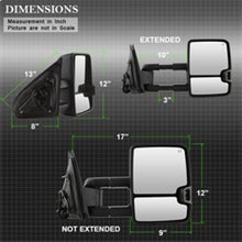 Load image into Gallery viewer, SPYDER xTune Chevy Silverado 14-16 Heated Amber LED Signal Telescoping Mirrors MIR-CSIL14S-G2-PWH-AM-SET 9936708