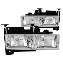 Load image into Gallery viewer, Anzo 1988-1998 Chevrolet C1500 Crystal Headlights Chrome w/o Bulbs