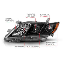 Load image into Gallery viewer, ANZO 2007-2011 Toyota Camry Projector Headlight Black Amber 121539
