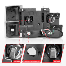 Load image into Gallery viewer, ANZO 88-98 Chevrolet C1500 Crystal Headlights Black Housing w/ Signal and Side Marker Lights 111507