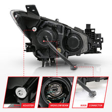 Load image into Gallery viewer, Anzo Projector Headlights With Halo Black w/Amber 14-17 Mazda 3