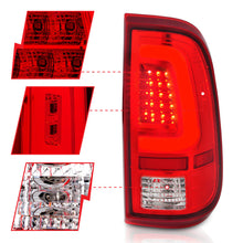 Load image into Gallery viewer, ANZO 2008-2016 Ford F-250 LED Taillights Chrome Housing Red/Clear Lens (Pair) 311358