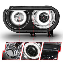 Load image into Gallery viewer, Anzo 2008-2014 Dodge Challenger Projector Headlights w/ Halo Black (CCFL)