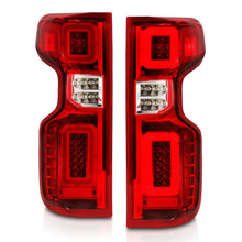 Load image into Gallery viewer, ANZO 19-21 Chevy Silverado Full LED Tailights Chrome Housing Red/Clear Lens G2 (w/C Light Bars) 311416