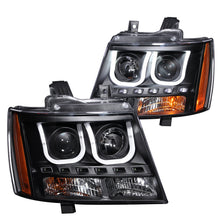 Load image into Gallery viewer, Anzo 2007-2013 Chevrolet Avalanche Projector Headlights w/ U-Bar Black