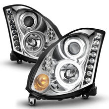 Load image into Gallery viewer, Anzo 2003-2007 Infiniti G35 Projector Headlights w/ Halo Chrome (CCFL)